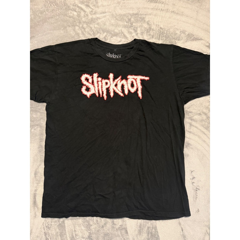 Slipknot T-Shirt Men XL Black Graphic Band Tee 2021 Heavy Metal Short Sleeve